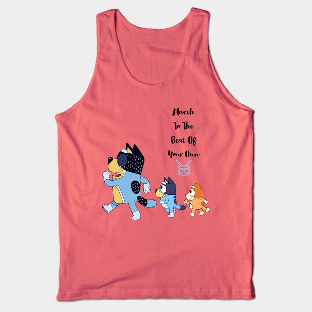 March To Your Own Beat Alternate Tank Top by Bearded Penguin Designs